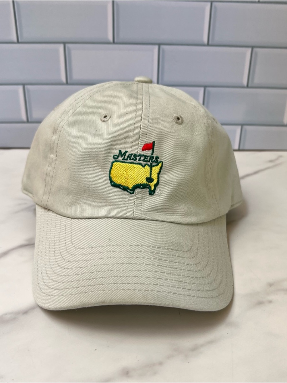 Masters Golf Official Merchandise Hat Adjustable Strap Back Adult One Size Tan